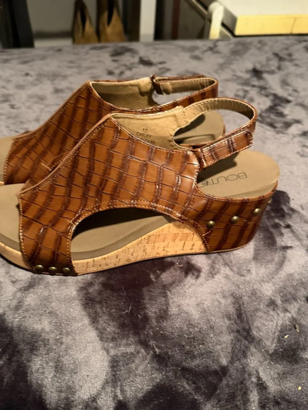 Corkys - Carley Wedge - Brown Croco - 10